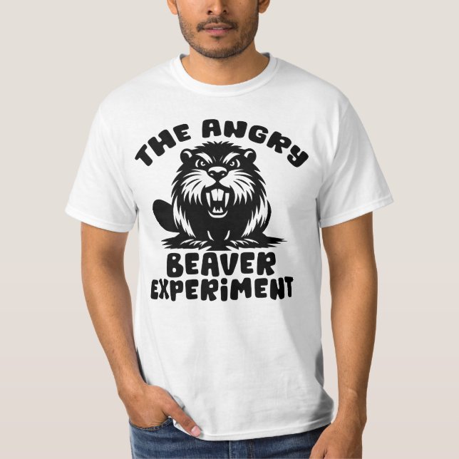 Camiseta O experimento do castor zangado é engraçado (Frente)