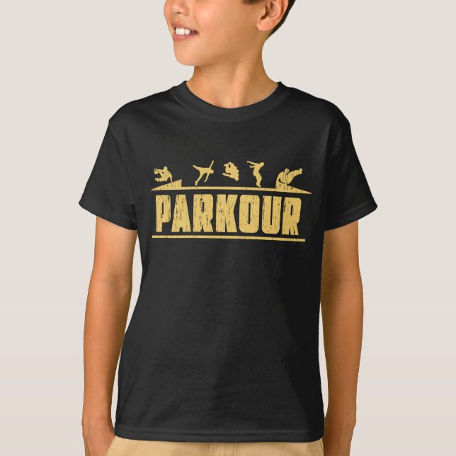 Camiseta O extremo do fugitivo de Parkour ostenta o (Frente)