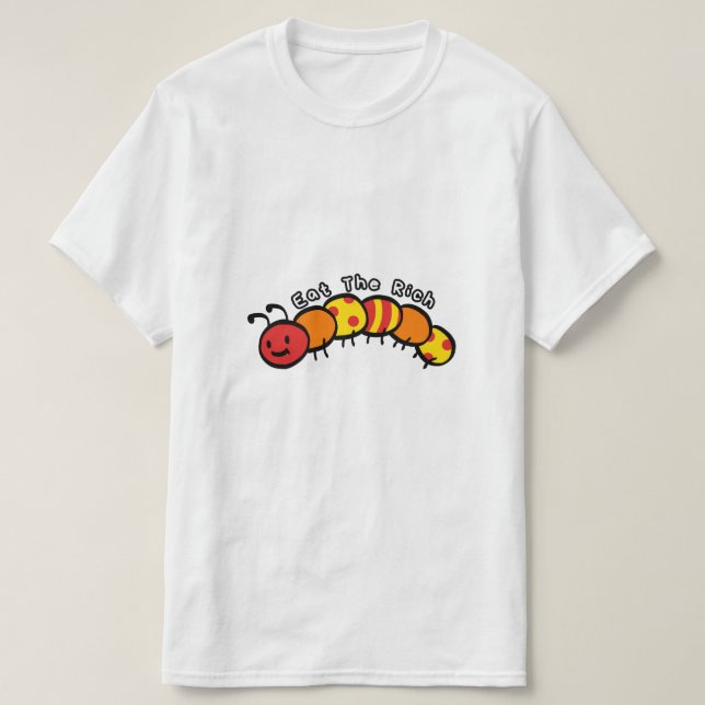 Camiseta o faminto crescimento da lagarta (Frente do Design)