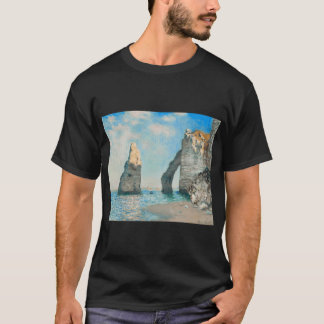 Camiseta O famoso quadro Os Penhascos em Etretat de Claude 