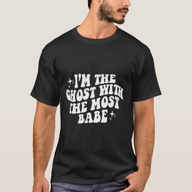 Camiseta O Fantasma Com O Bebê Mais Engraçado Do Halloween  (Frente)