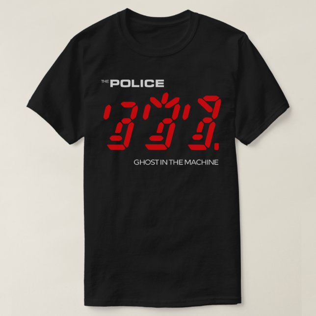 Camiseta O Fantasma Da Polícia Na Máquina (Frente do Design)
