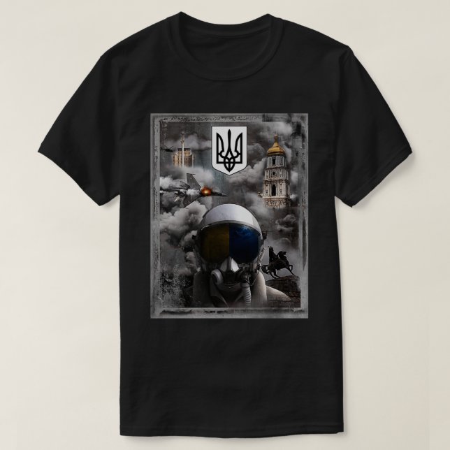 Camiseta O fantasma de Kiev (Frente do Design)