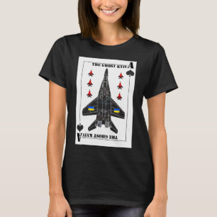 Camiseta O Fantasma De Kyivkiev Ucrânia Piloto De Caça Ás S