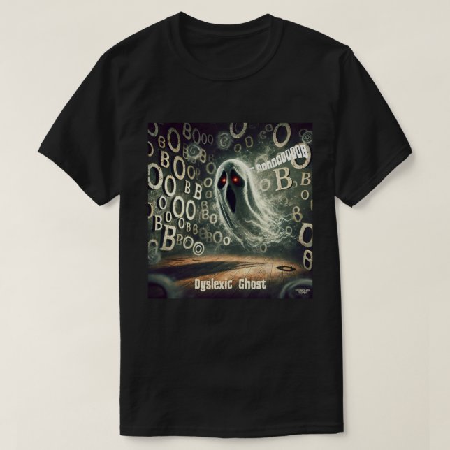 Camiseta O Fantasma Disléxico (Frente do Design)