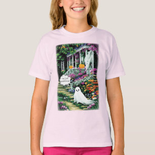 Camiseta O Fantasma Do Halloween Está A Praticar Engraçado