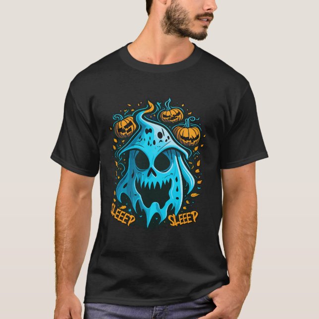 Camiseta O Fantasma Dorme Para Mulheres Meninos (Frente)