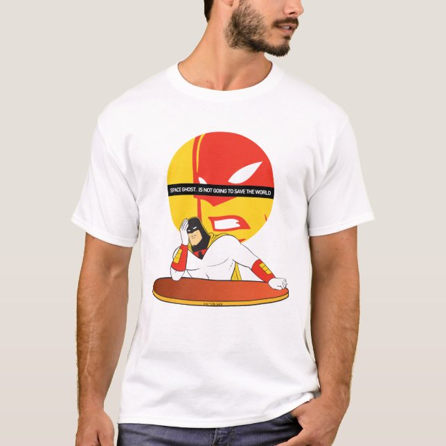 Camiseta O Fantasma Espacial Não Vai Salvar O Mundo (Frente)