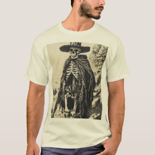 Camiseta O Fantástico Gunslinger: Um Esqueleto Outlaw e seu