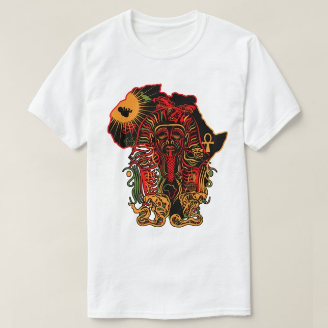 Camiseta O Faraó Núbio (Frente do Design)