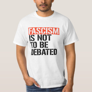 Camiseta O fascismo não deve ser debatido