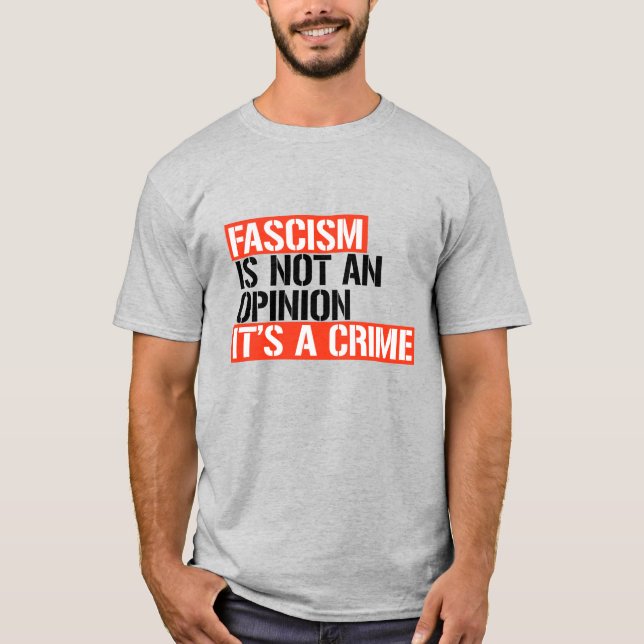 Camiseta O fascismo não é uma opinião (Frente)