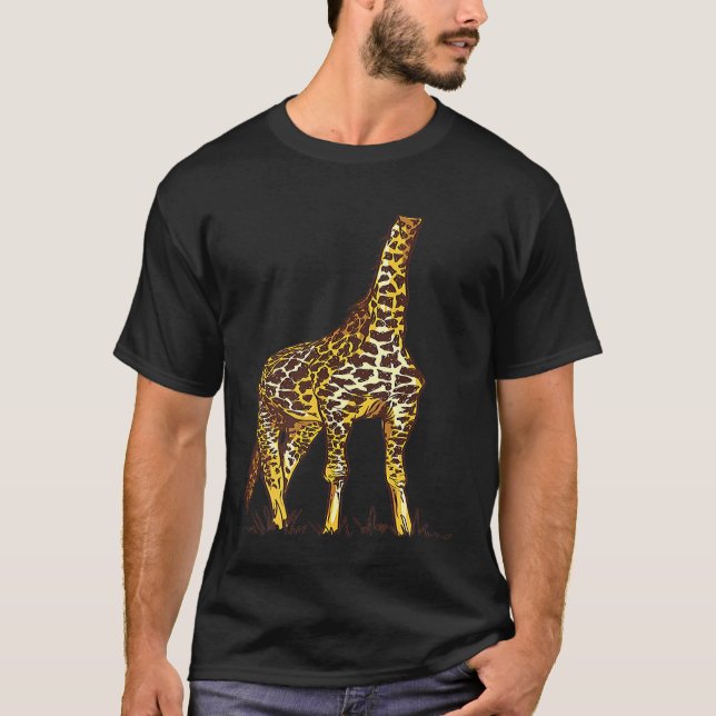 Camiseta O Fato De Giraffe Halloween Para Meninas (Frente)