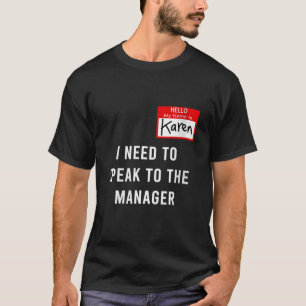 Camiseta O Fato De Karen Halloween Que Preciso Falar Com A 