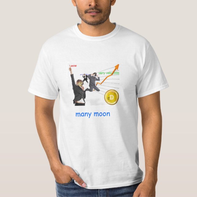 Camiseta O fato oficial de Dogecoin muito lucro, muitos (Frente)
