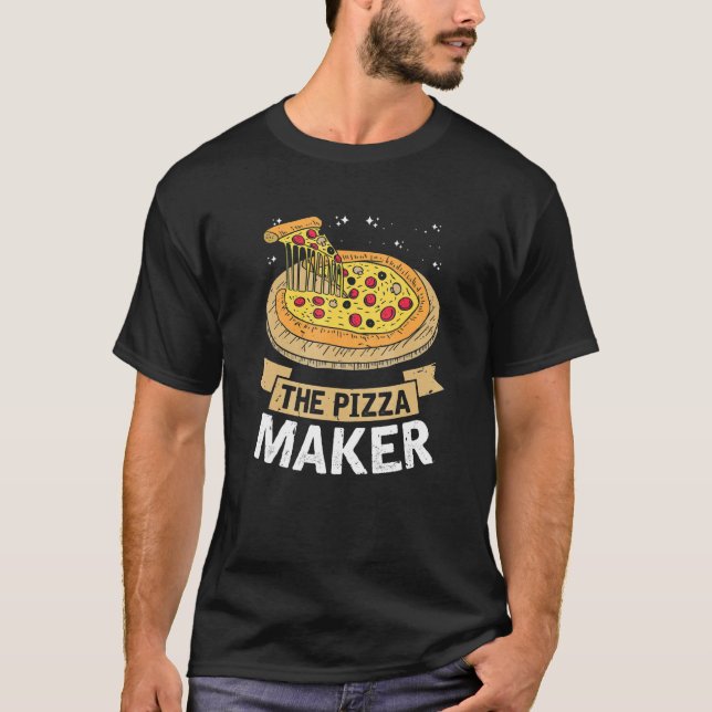 Camiseta O Fazedor de Pizza  Comida Rápida  Amor pela Borda (Frente)