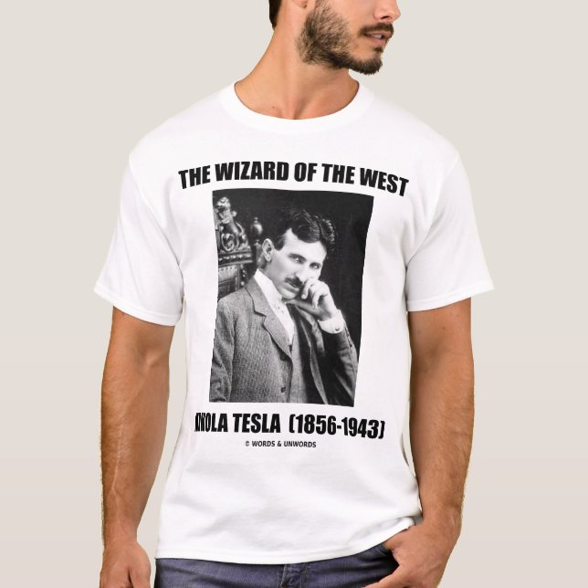 Camiseta O feiticeiro do ocidental (Nikola Tesla) (Frente)