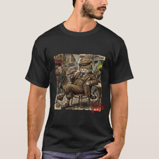 Camiseta O Felino Aristocrata: Gato Fumante de Charuto