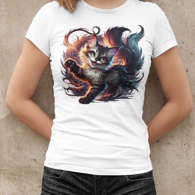 Camiseta O Felino Ecêntrico (Criador carregado)