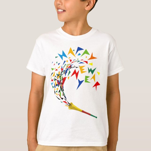 Camiseta O feliz ano novo (Frente)