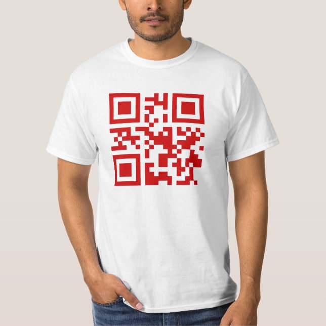 Camiseta O feliz ano novo! -- Código de QR (Frente)