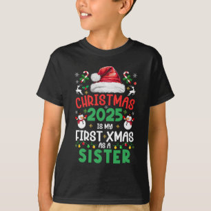 Camiseta O Feliz Natal De 2025 É O Meu Primeiro Natal Como