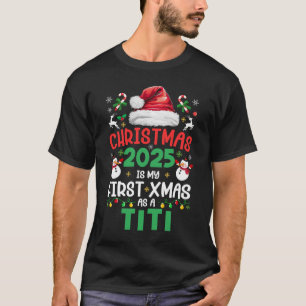 Camiseta O Feliz Natal De 2025 É O Meu Primeiro Natal Como 
