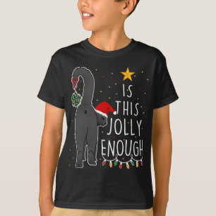Camiseta O Feliz Natal De Gato Negro É Uma Mulher Jolly Che