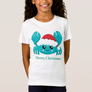 Camiseta O feriado do caranguejo da praia do Natal adiciona