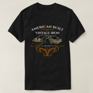 Camiseta O ferro construído americano do vintage transport