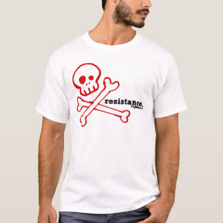 Camiseta O fightwear da resistência desossa o branco