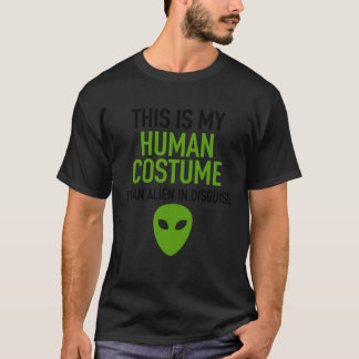 Camiseta O Figurino Humano Do Halloween Eu Sou Um OVNI Alie