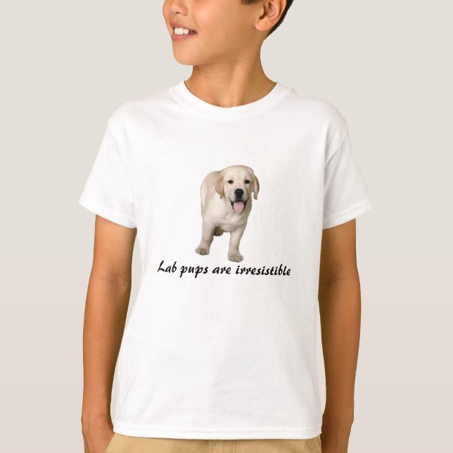 Camiseta O filhote de cachorro de labrador retriever caçoa (Frente)