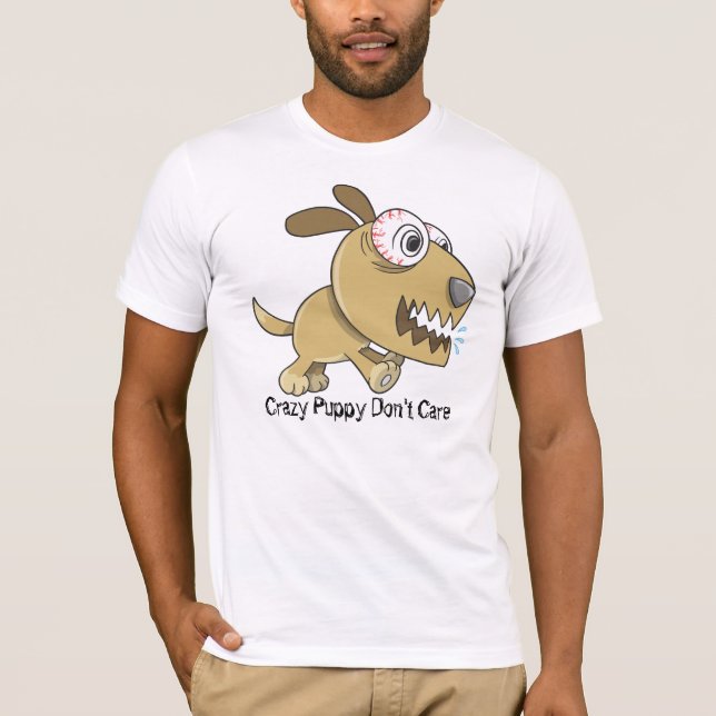Camiseta O filhote de cachorro louco "filhote de cachorro (Frente)