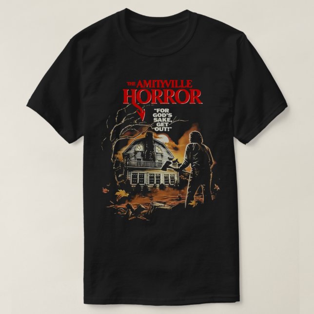 Camiseta o filme clássico de horror amityville (Frente do Design)