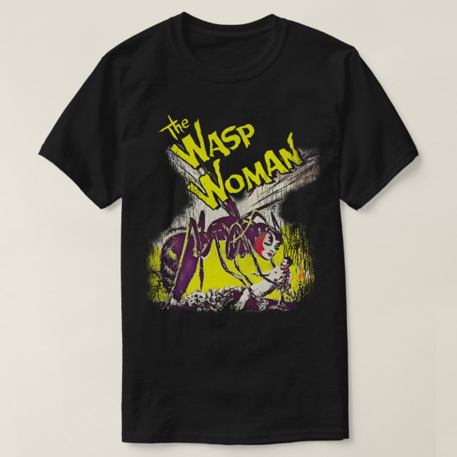 Camiseta O Filme Clássico do Horror da Mulher Wasp (Frente do Design)