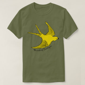 Camiseta O fim da paralisia de T-Shirt de pássaro amarelo