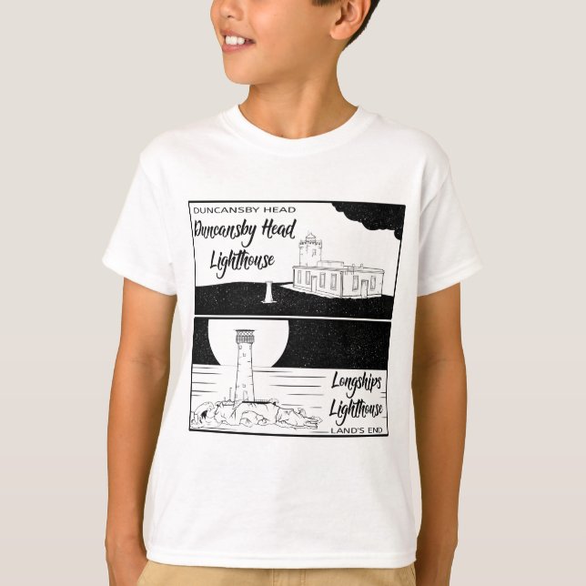 Camiseta O fim da terra John o'cultiva os faróis (Frente)