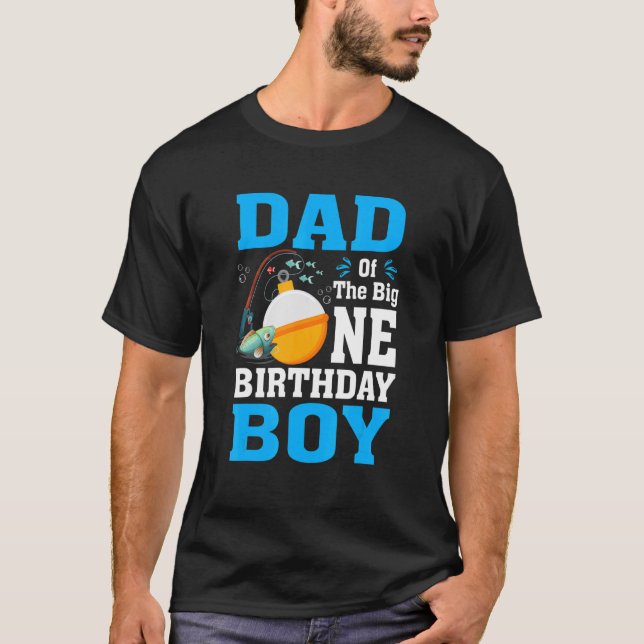 Camiseta O Fish Ally Um Pai do Big One Birthday Boy Fi (Frente)