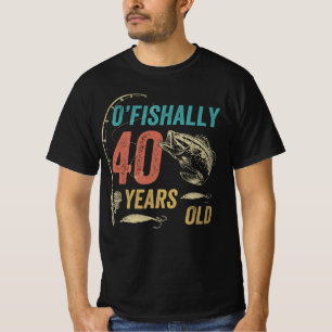 Camiseta O’fishally 40 Anos Vovô, Pai De Pesca Engraçad