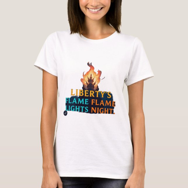 Camiseta O Flame da Liberdade Luz a Noite (Frente)