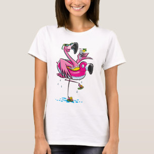 Camiseta O flamingo bebe as férias de verão engraçadas d