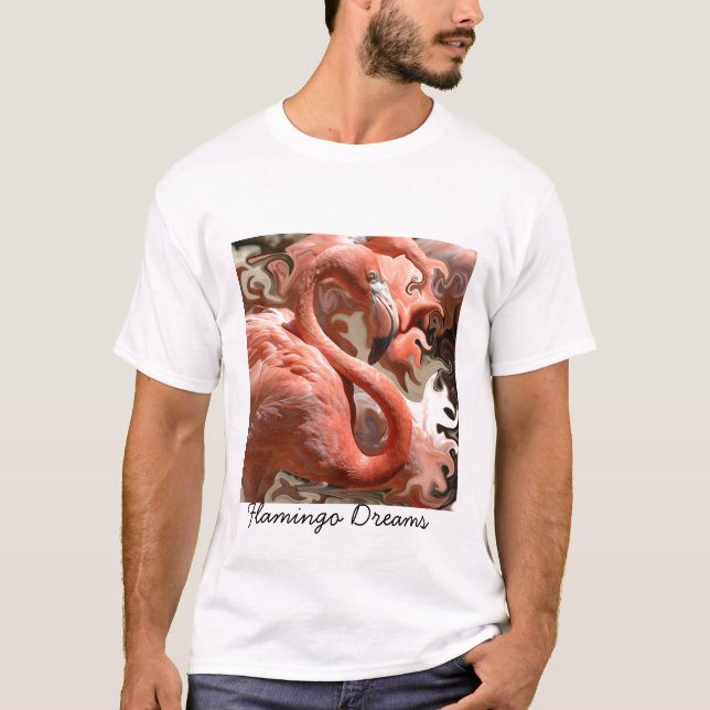 Camiseta O flamingo sonha o t-shirt (Frente)