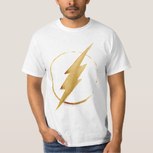 Camiseta O Flash   Emblema do tórax amarelo