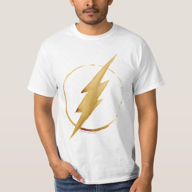 Camiseta O Flash | Emblema do tórax amarelo (Frente)
