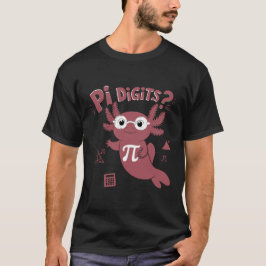 Camiseta O fofo axolotl amava a matemática, o Funny Pi Day