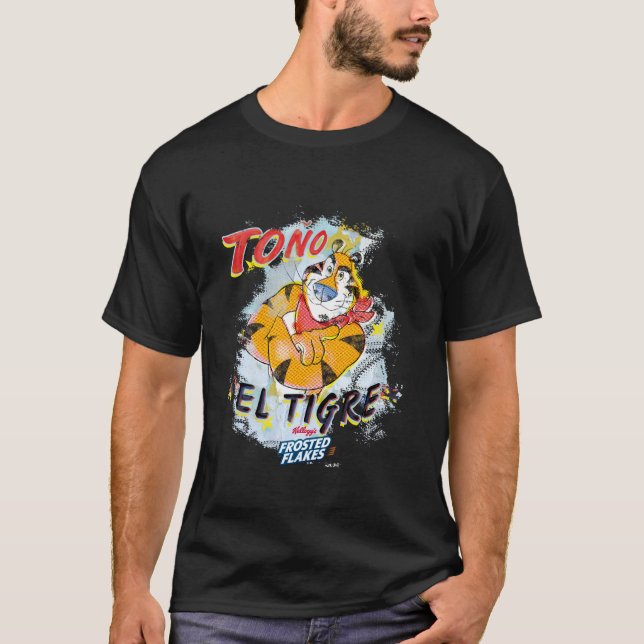 Camiseta O Fosco das Frosidades de Kellogg Fala o espanhol  (Frente)