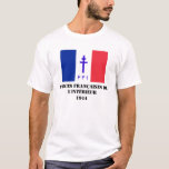 Camiseta O francês força a resistência<br><div class="desc">Uma outra organização atrasada poderoso da resistência de WWII que ajudasse a pavimentar a maneira à liberdade em France.</div>