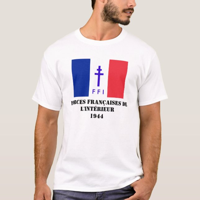 Camiseta O francês força a resistência (Frente)
