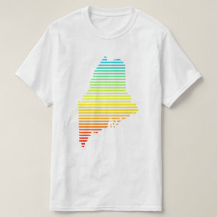 Camiseta o frio de maine desvanece-se